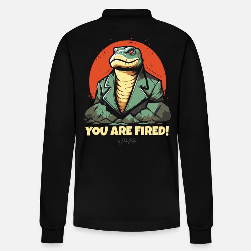 PDG Lizard, vous êtes viré - Polo à manches longues bio PREPSTER Stanley/Stella Unisexe - noir