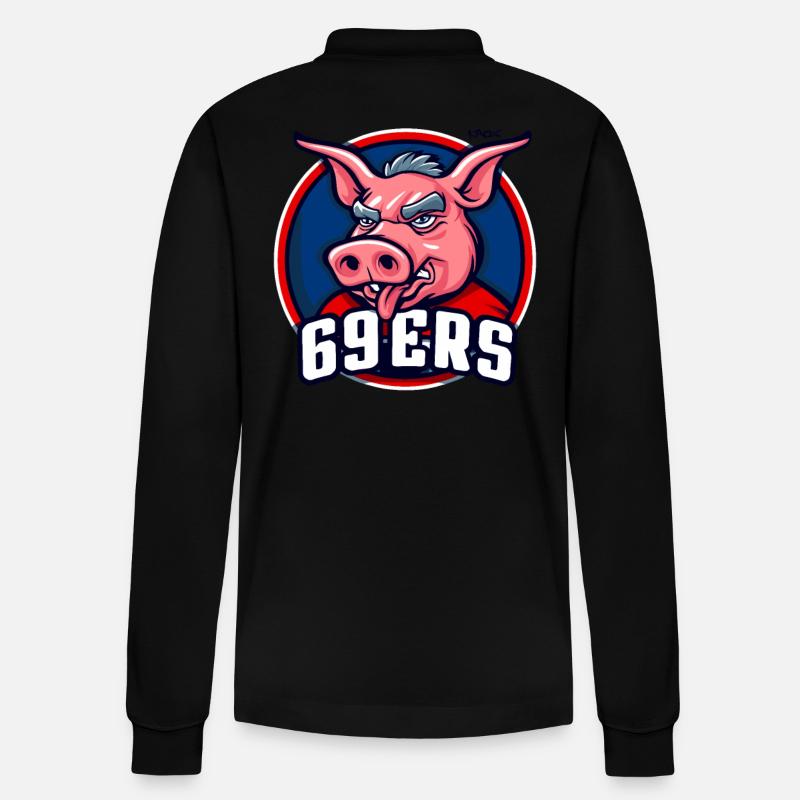 69ers : Cochon sans vergogne - Polo à manches longues bio PREPSTER Stanley/Stella Unisexe - noir
