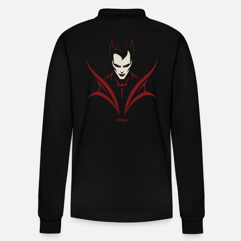 Vampir Emblem - Stanley/Stella Unisex Bio-Langarm-Poloshirt Prepster - Schwarz