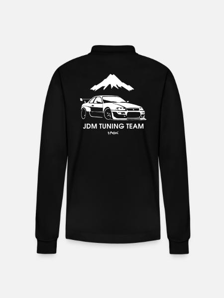 JDM Tuning Team - Stanley/Stella Organic Unisex Long-Sleeved Polo Shirt Prepster - black