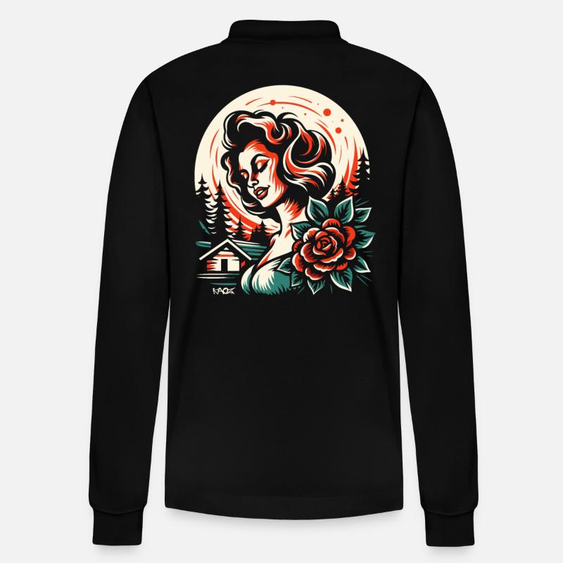 Les roses sont rouges - Polo à manches longues bio PREPSTER Stanley/Stella Unisexe - noir