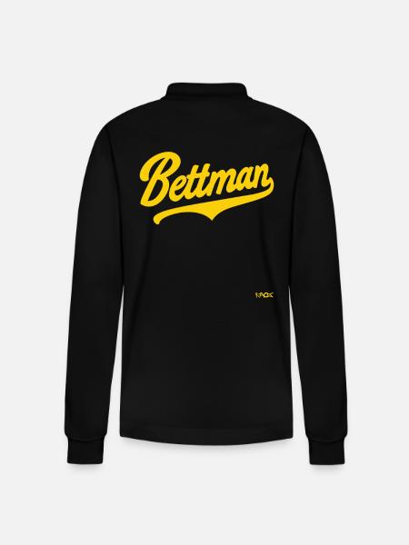 Bettman - Stanley/Stella Organic Unisex Long-Sleeved Polo Shirt Prepster - black