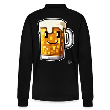Pixel Artisan Beer - Stanley/Stella Organic Unisex Long-Sleeved Polo Shirt Prepster - black - Back - Anna (173cm)