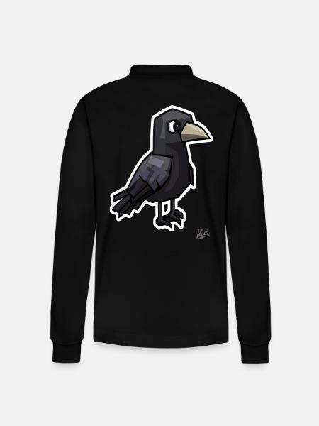 Strange Dark Raven - Stanley/Stella Organic Unisex Long-Sleeved Polo Shirt Prepster - black