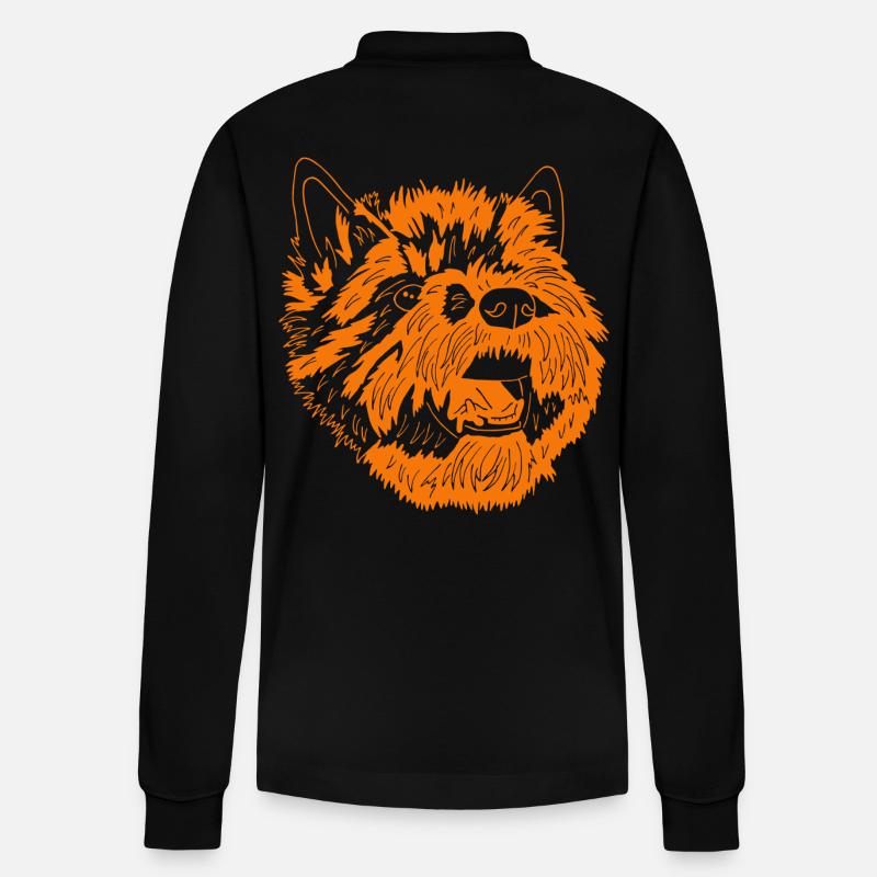Cairn Terrier - Stanley/Stella Unisex Bio-Langarm-Poloshirt Prepster - Schwarz