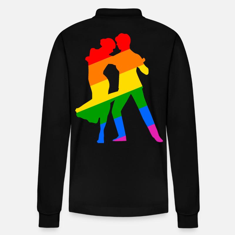 Tango LGBTQIA+ - Stanley/Stella Unisex Bio-Langarm-Poloshirt Prepster - Schwarz