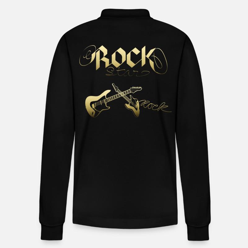 Rock star - Polo à manches longues bio PREPSTER Stanley/Stella Unisexe - noir