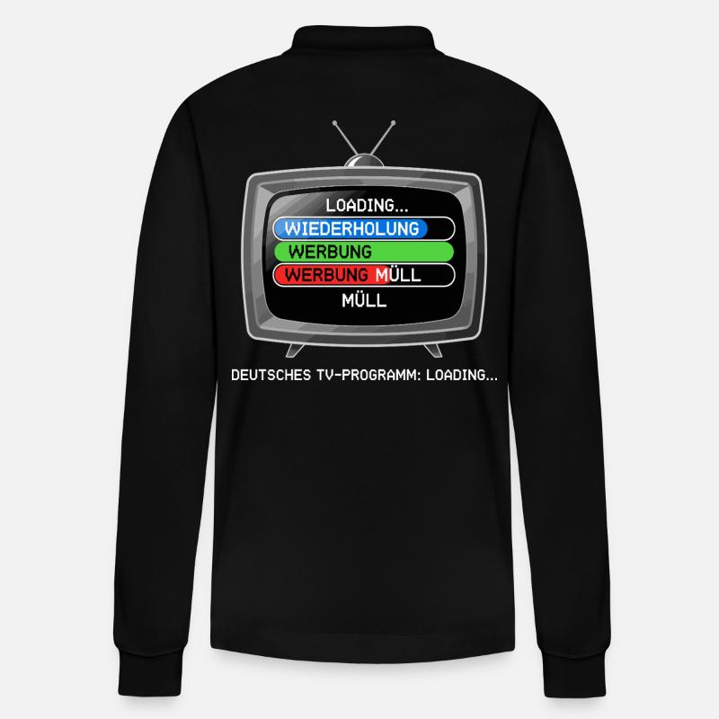 German TV Program: Loading... - Stanley/Stella Organic Unisex Long-Sleeved Polo Shirt Prepster - black