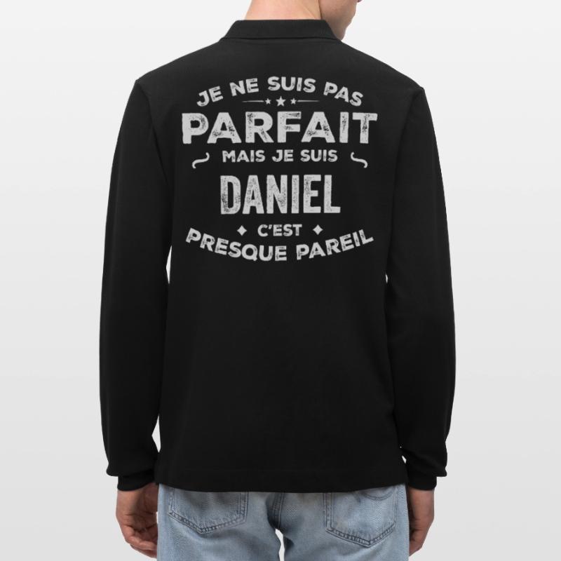 Daniel Ein Vorname, eine Geschichte, eine Persönlichkeit Stanley/Stella Unisex Bio-Langarm-Poloshirt Prepster