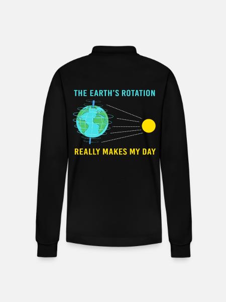 Earth Day - Stanley/Stella Organic Unisex Long-Sleeved Polo Shirt Prepster - black