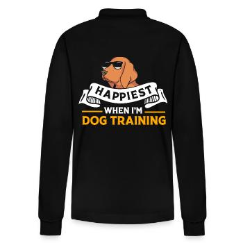 Hundetrainer - Stanley/Stella Unisex Bio-Langarm-Poloshirt Prepster - Schwarz - Hinten - Anna (173cm)