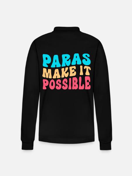 Paraprofessional Paraeducator Lehrerassistent - Stanley/Stella Unisex Bio-Langarm-Poloshirt Prepster - Schwarz