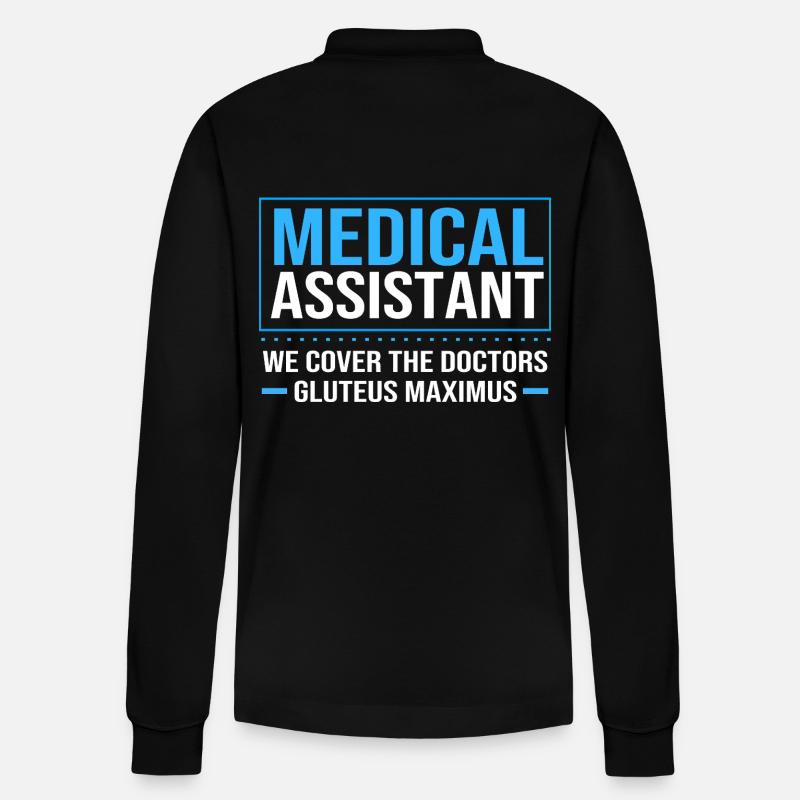 Médecin MFA - Polo à manches longues bio PREPSTER Stanley/Stella Unisexe - noir