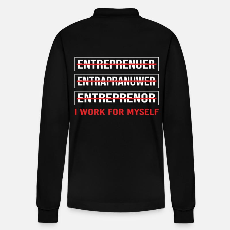 Unternehmer - Stanley/Stella Unisex Bio-Langarm-Poloshirt Prepster - Schwarz
