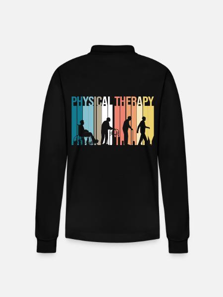 Physiotherapist Physiotherapy - Stanley/Stella Organic Unisex Long-Sleeved Polo Shirt Prepster - black