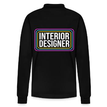 Interior Designer Architecture Architect - Stanley/Stella Organic Unisex Long-Sleeved Polo Shirt Prepster - black - Back - Anna (173cm)