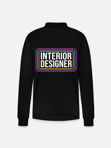 Interior Designer Architecture Architect - Stanley/Stella Organic Unisex Long-Sleeved Polo Shirt Prepster - black