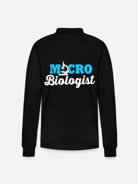 Microbiology Biology Biological Science - Stanley/Stella Organic Unisex Long-Sleeved Polo Shirt Prepster - black