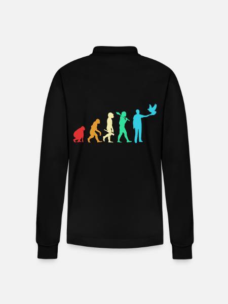 Pigeons Pigeon - Stanley/Stella Organic Unisex Long-Sleeved Polo Shirt Prepster - black