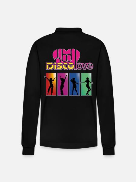 Disco Love Dance - Stanley/Stella Organic Unisex Long-Sleeved Polo Shirt Prepster - black