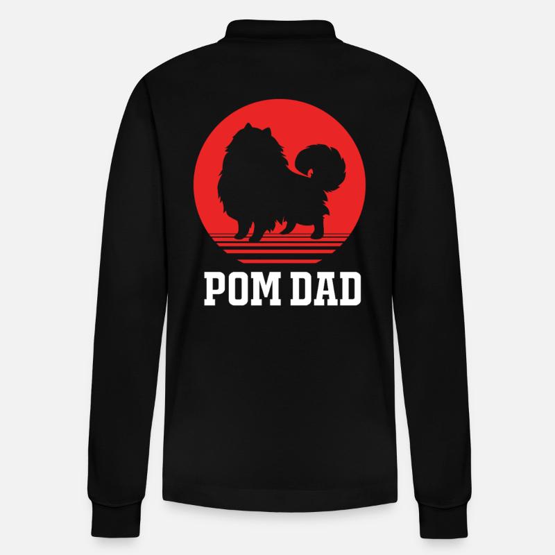 Zwergspitz Pomeranian - Stanley/Stella Unisex Bio-Langarm-Poloshirt Prepster - Schwarz