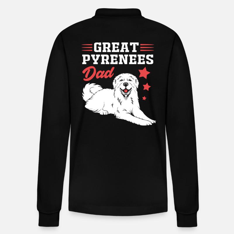 Pyrenäenhund - Stanley/Stella Unisex Bio-Langarm-Poloshirt Prepster - Schwarz