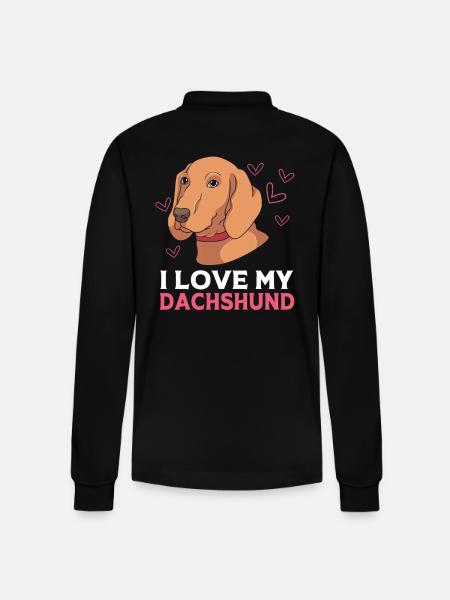 Dachshund wire-haired dachshund - Stanley/Stella Organic Unisex Long-Sleeved Polo Shirt Prepster - black
