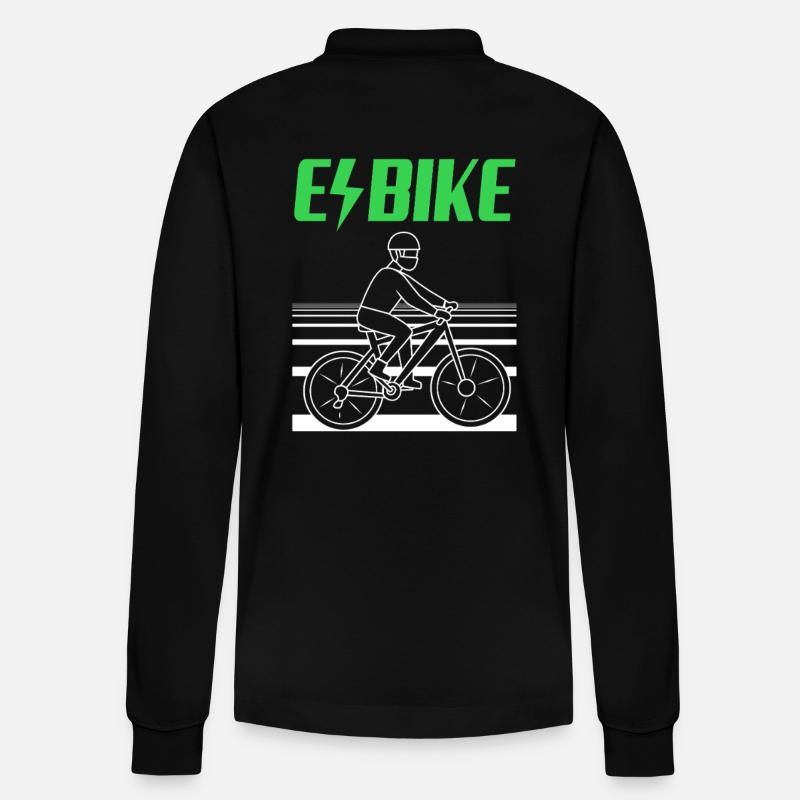 E-Bike EBike E Bike - Polo à manches longues bio PREPSTER Stanley/Stella Unisexe - noir
