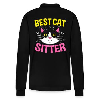 Pet Sitter Animaux Baby-sitter - Polo à manches longues bio PREPSTER Stanley/Stella Unisexe - noir - Dos - Anna (173cm)