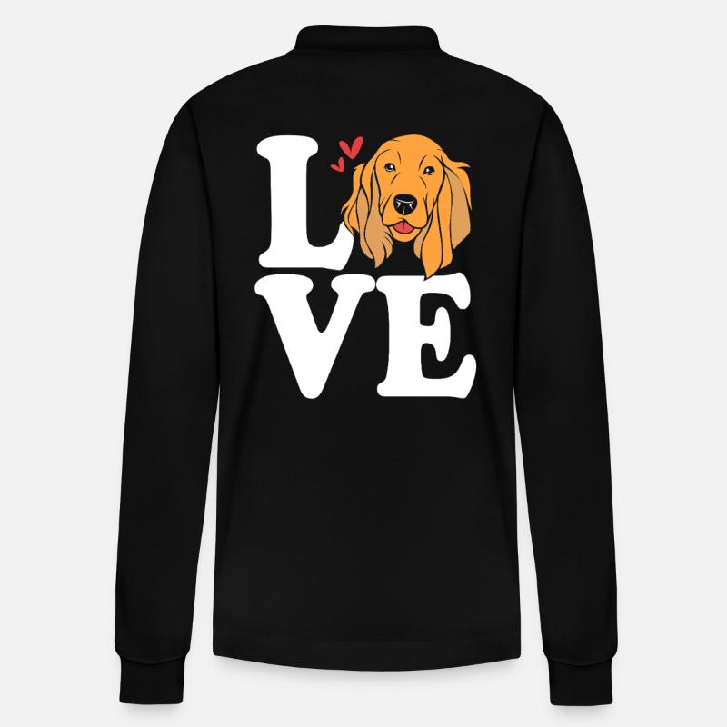 Cocker Spaniel Dad - Stanley/Stella Unisex Bio-Langarm-Poloshirt Prepster - Schwarz