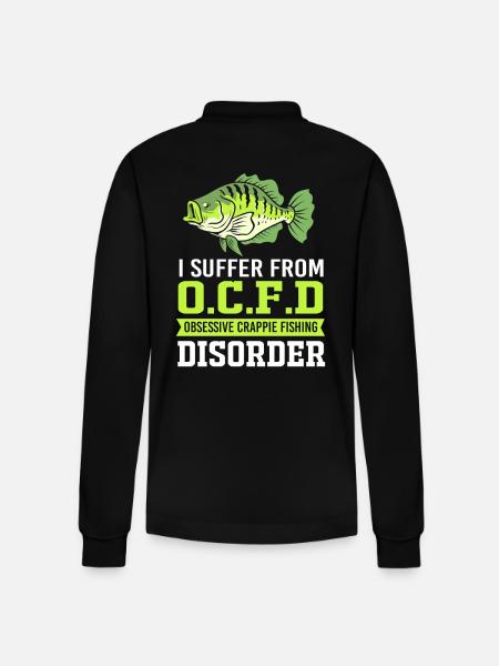 Crappie Fish Perch Sunfish - Stanley/Stella Organic Unisex Long-Sleeved Polo Shirt Prepster - black