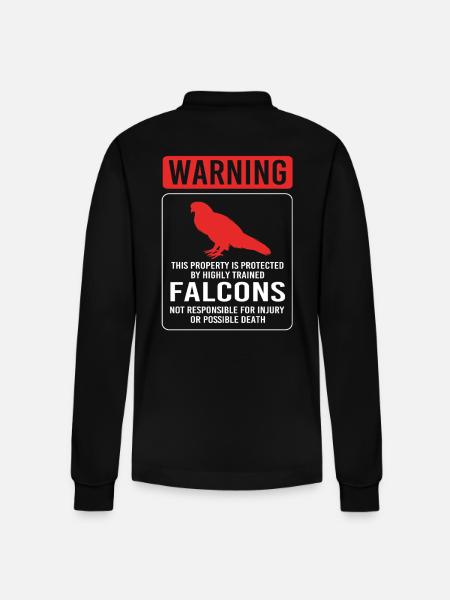 Falcon Falconry Chirp - Stanley/Stella Organic Unisex Long-Sleeved Polo Shirt Prepster - black