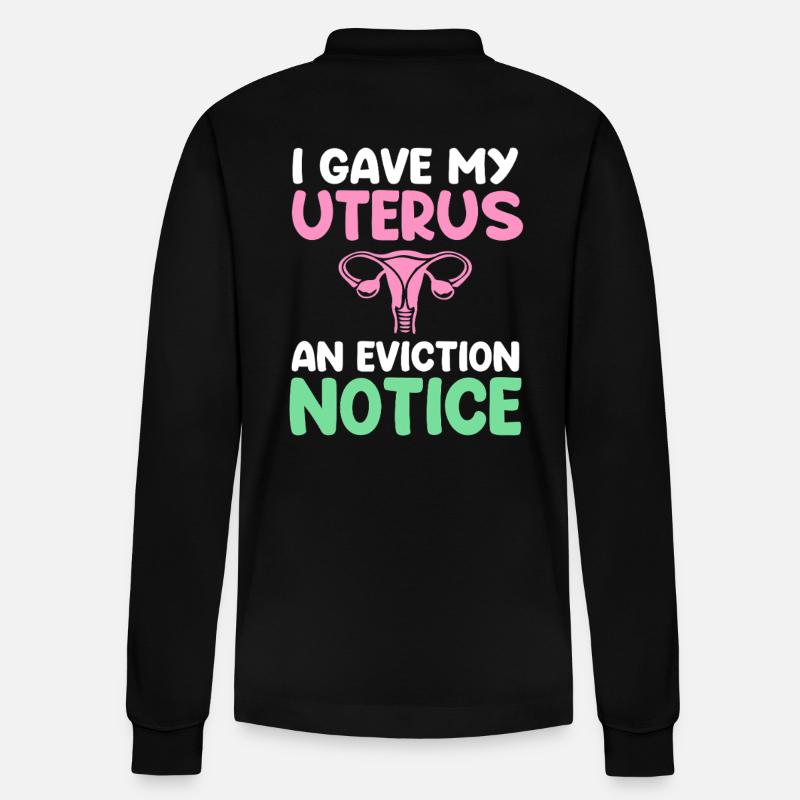 Hysterektomie Uterus Gebärmutter Eierstock - Stanley/Stella Unisex Bio-Langarm-Poloshirt Prepster - Schwarz
