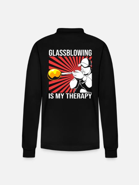Glass Glassblower - Stanley/Stella Organic Unisex Long-Sleeved Polo Shirt Prepster - black