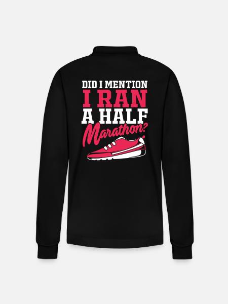Marathon Runners Half Marathon Marathon - Stanley/Stella Organic Unisex Long-Sleeved Polo Shirt Prepster - black