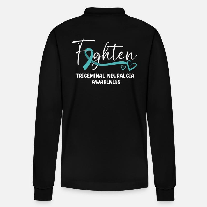 Trigeminusneuralgie - Stanley/Stella Unisex Bio-Langarm-Poloshirt Prepster - Schwarz