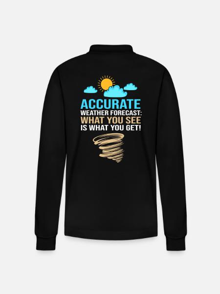 Weather Meteorology Meteorologist - Stanley/Stella Organic Unisex Long-Sleeved Polo Shirt Prepster - black