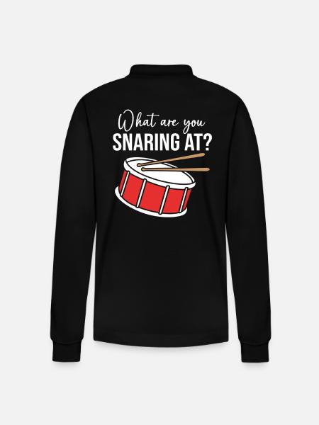 Drums Drummers Drumsticks - Stanley/Stella Organic Unisex Long-Sleeved Polo Shirt Prepster - black