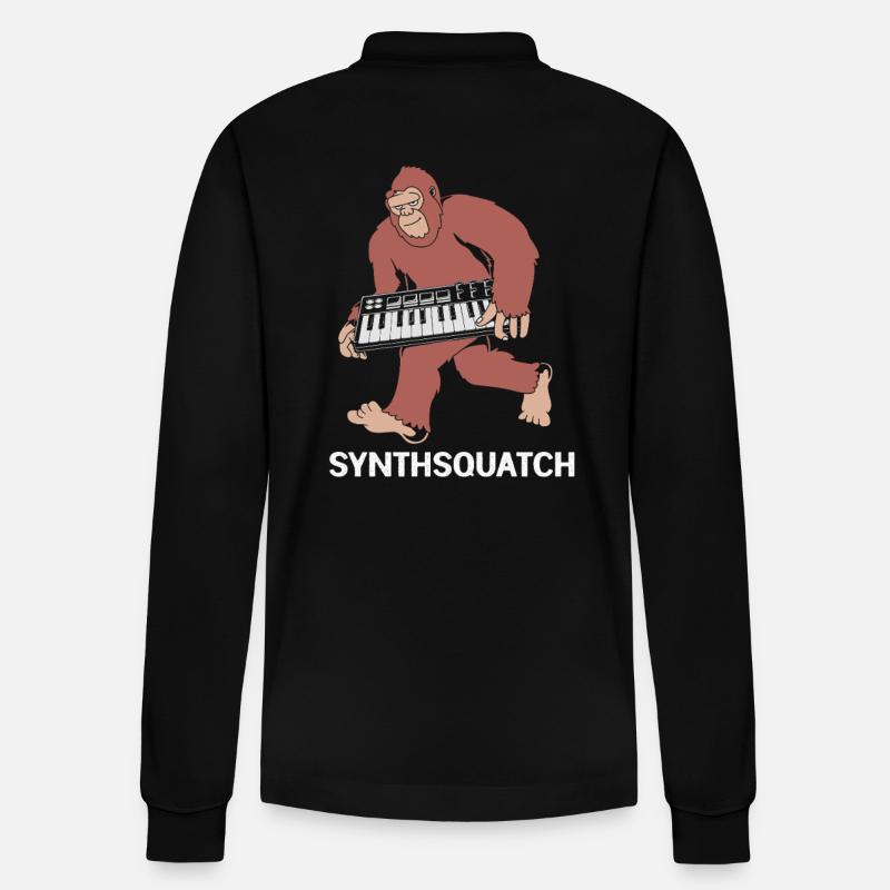 Djing Label Keyboard DJ - Stanley/Stella Unisex Bio-Langarm-Poloshirt Prepster - Schwarz