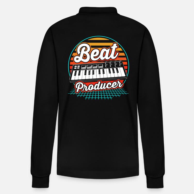 Keyboard DJ Djing Label - Stanley/Stella Unisex Bio-Langarm-Poloshirt Prepster - Schwarz