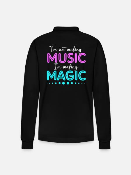DJ Djing Label Keyboard - Stanley/Stella Organic Unisex Long-Sleeved Polo Shirt Prepster - black