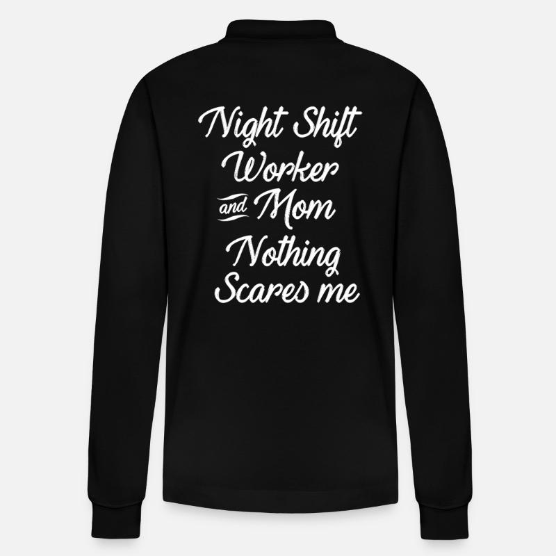 Nachtschicht - Stanley/Stella Unisex Bio-Langarm-Poloshirt Prepster - Schwarz