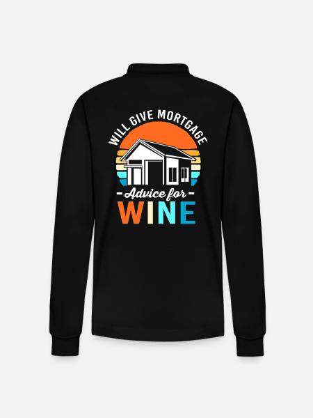 Debt Condominium Mortgage - Stanley/Stella Organic Unisex Long-Sleeved Polo Shirt Prepster - black