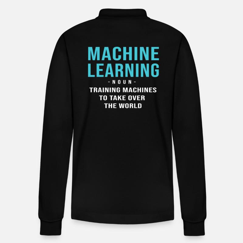 GPT Programmer Coder - Stanley/Stella Organic Unisex Long-Sleeved Polo Shirt Prepster - black