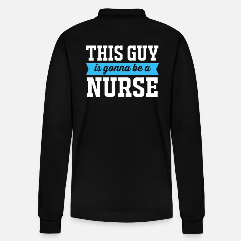 Krankenpfleger Krankenhaus Pfleger - Stanley/Stella Unisex Bio-Langarm-Poloshirt Prepster - Schwarz