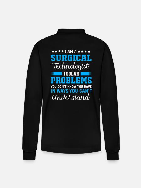 CTA Surgeon Surgery - Stanley/Stella Organic Unisex Long-Sleeved Polo Shirt Prepster - black