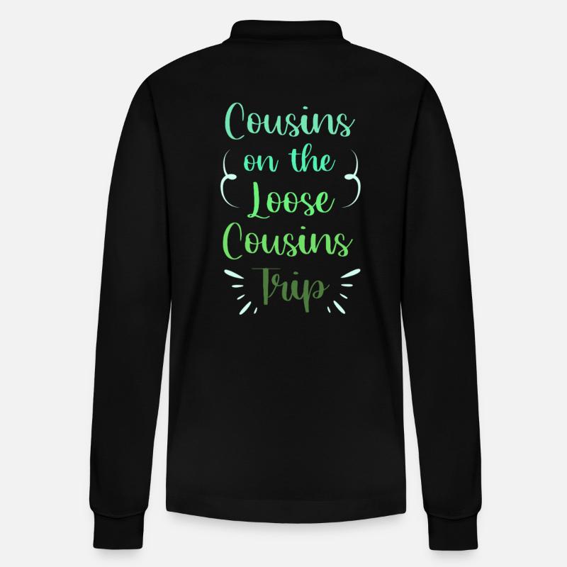 Cousin - Stanley/Stella Unisex Bio-Langarm-Poloshirt Prepster - Schwarz