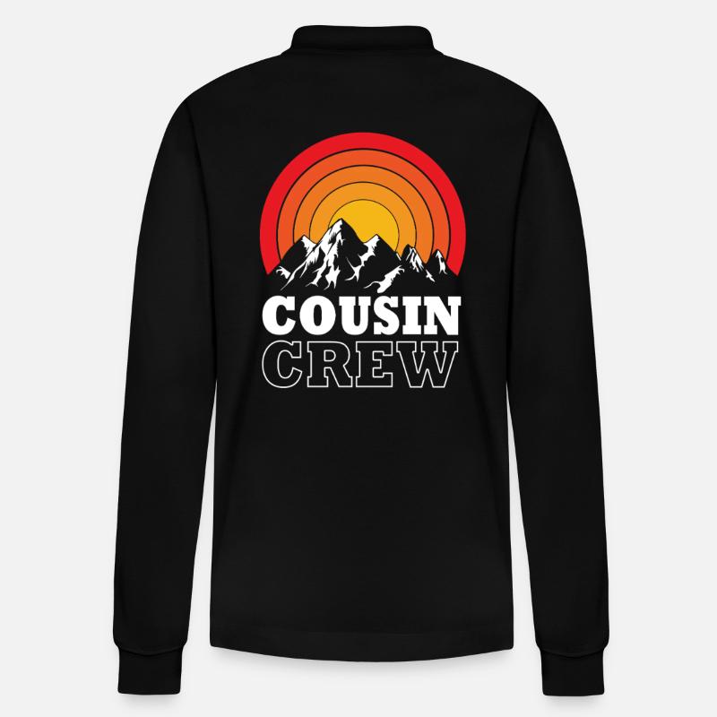 Cousin Crew - Stanley/Stella Unisex Bio-Langarm-Poloshirt Prepster - Schwarz