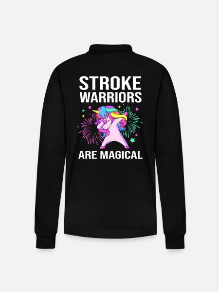 Stroke Stroke - Stanley/Stella Organic Unisex Long-Sleeved Polo Shirt Prepster - black