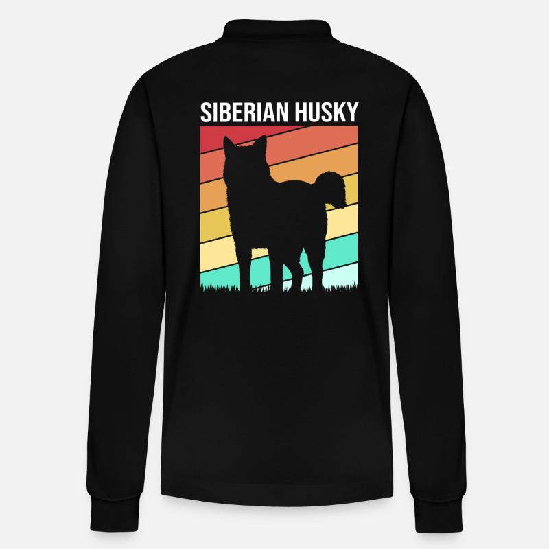 Husky - Stanley/Stella Unisex Bio-Langarm-Poloshirt Prepster - Schwarz